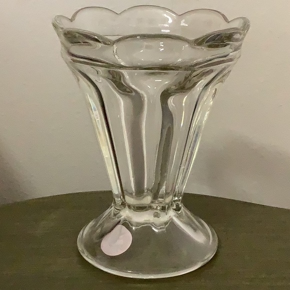 Vintage Jeannette Pressed Clear Glass Sundae Parfait Glass - Picture 2 of 8